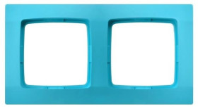 KARO Ramka podwójna satynowy turkus R-2S/59