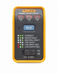 Tester gniazd zasilania, 4mA, 230V ac, alarm: Tak, test pętli: Nie, test przewodów: Tak, CAT ll 300V, Zasilanie sieciowe