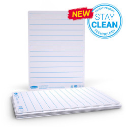Show-me LIB10 Show-me A4 Lined Mini Whiteboards, Pack of 10 Boards