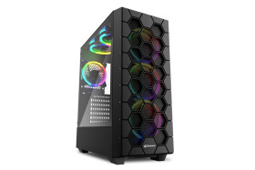 Sharkoon RGB HEX | Mid Tower Behuizing | Zwart | Met RGB-verlichting