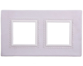 DANTE Ramka podwójna skóra VANILLA 4503582