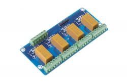 Moduł 4 przekaźników 5V DPDT (2 pary styków przełącznych)