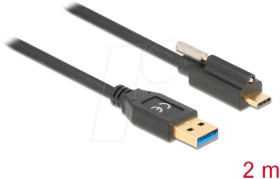 84031 USB 3.0 cable, A connector to C connector, screws on top, 2 m
