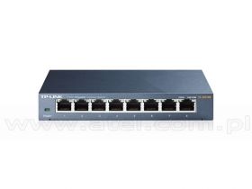 TP-Link TL-SG108, Switch gigabitowy, niezarządzalny, 8x 1Gb RJ-45, desktop