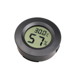 Termo-Higrometr okrągły czarny Termometr higrometr -50 do 110 st. C