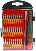 VT-SET32 Wkrętak z wymiennymi końcówkami (32 końcówki): płaskie, PH (Philips), sześciokątne, PZ (Pozidrive), T (Torx)