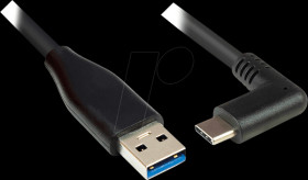 GC-M0260 USB 3.0 cable A plug to C plug, angled, 0,5 m
