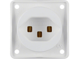 Integro Flow Gniazdo z uziemieniem "Szwajcaria" typ 23 biały 962592502 HAGER