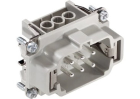 Wkład złącza 6P+PE śrubowy męski EPIC H-BE 6 SS 10190100