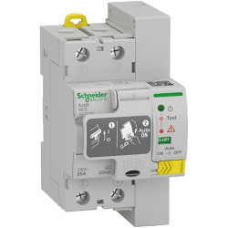 RCCB, Typ A, 2-biegunowy, 25A, 30mA, Schneider Electric, RED Acti 9 230V ac