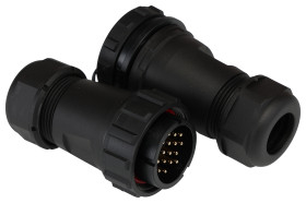 Złącze okrągłe 17-pinowe SP29 Mocowanie kablowe liniowe Wtyk, Gniazdo RS PRO Męski/żeński IP68 SP29