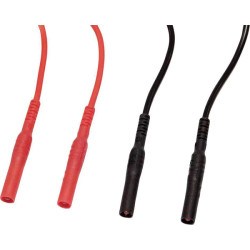 Chauvin Arnoux P01295475Z Test lead kit 4mm plugs CAT II 300V red/black