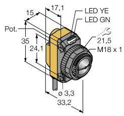 Czujnik światła Turck QS18VP6C45 3071182 1 szt.