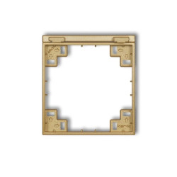 Ramka pośrednia do gniazd bryzgoszczelnych z uziemieniem SCHUKO złoty 29MRPB-1s
