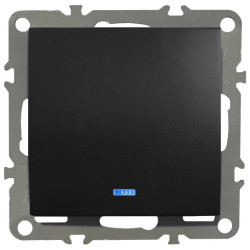 QUADRA Łącznik pojedynczy podświetlany czarny matowy