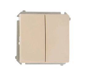 Simon Basic Łącznik świecznikowy z podświetleniem, szybkozłącza, beżowy BMW5L.01/12