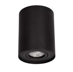 Lampa sufitowa HARYS O natynkowa oprawa punktowa nowoczesna TUBA okrągła GU10 czarna MK MEGAKABEL