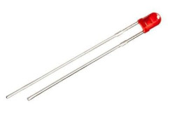 LED, THT, czerwona, 2-Pin, 1,6 → 2,6 V, 80°, RS PRO