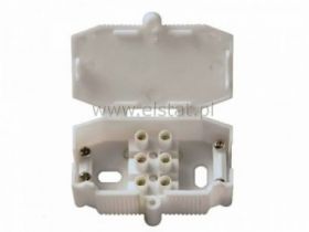 Kostka elektryczna 3PIN w obudowie biała
