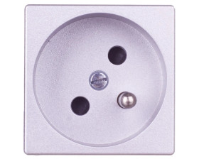 Simon Connect Gniazdo K45 pojedyncze z/u 16A IP20 anodyzowane aluminium K02/8