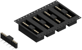 Socket header, 11 pole, pitch 2.54 mm, angled, BL15SMD08911BTR