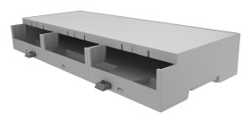 Obudowa DIN 90mm Obudowa szyny DIN 90 x 32.2mm materiał: ABS Italtronic