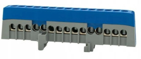Listwa ochronna ZPI 15-modułowa (15x16mm2) IP20 AL/CU - niebieska