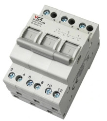 Przełącznik zasilania sieć-agregat VCX 3P 63A 1-0-2