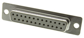Złącze D-Sub 25-pinowe Żeński Proste Montaż na panelu raster 2.77mm