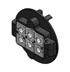 Dławnica kablowa dzielona KVT 80, na 6 modułów KT małych, czarna, 45238