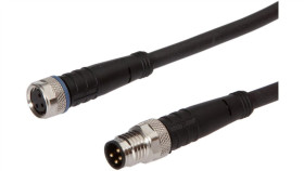 Vk03c991 Kabel Połączeniowy, 0,3 M, Gniazdo M8 3-Stykowe Proste, Wtyczka M8...