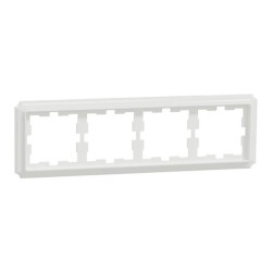 Ramka 4-krotna, Merten, D-Antique, biały lotos