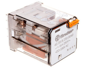 Przekaźnik miniaturowy 3P 16A 230V AC do gniazda lub Faston AgCdO 187 62.33.8.230.0040