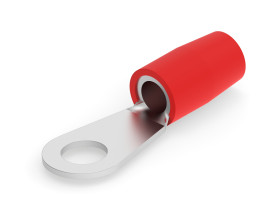 Zacisk oczkowy rozmiar przewodu 10.5mm² Ø , M6 izolowany średnica wew 6.73mm Czerwony TE Connectivity