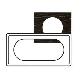 CELIANE Ramka czarna żłobkowana 4/5-modułowa 4/5M 069025