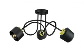 Lampa sufitowa nowoczesna 3xE27 SIMPLY BLACK/GOLD