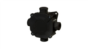 Puszka Natynkowa Hermetyczna 75X75x33 Z Wkładem 5X4/Ip67/Pg16 Czarny 0298-09