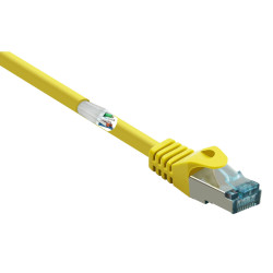 Renkforce RF-5153664 Network cable CAT 6A Yellow 10m Flame-retardant