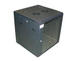 Szafa 19cali wisząca KERN 12U 600x600 RAL9004 szkło