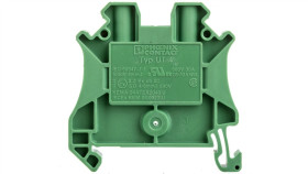 Złączka Szynowa 2-Przewodowa 4Mm2 Zielona Ex Ut 4 Gn 3045156 /50Szt./