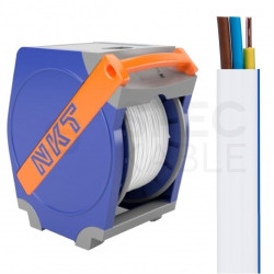 Kabel instalacyjny płaski YDYp 3x1,5mm2 biały 450/750V drut NKT instal PLUS bęben QADDY 650m