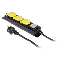 Przedł. 3gn+uz+wył 3m IP44 PLASTROL W-99485