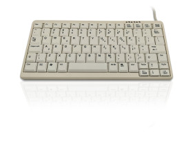 Klawiatura Kompaktowa przewodowa, kolor: Biały, PS/2 i USB, QWERTY (USA), Ceratech