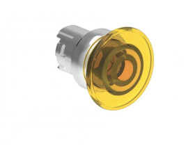 Metalowy przycisk podświetlany grzybkowy samoczynny powrót fi40mm Żółty LPSBL6145