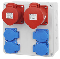 Rozdzielnica budowlana 32A/5P 16A/5P 4x230V RSBO.114