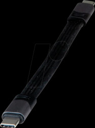 11029078 USB 4.0 cable, 40 Gbit/s, 100 W, flat, 0.15 m