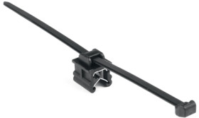 Edge clip, max. bundle Ø 45 mm, PA, heat stabilized, black, (L x W x H) 15 x 11 x 17.8 mm, 156-05903