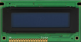 DEM 16217 SBH-PW-N LCD module, 2x16, H:5.6mm, bl/ws, w.Bel.