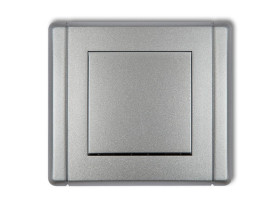 FLEXI Wyłącznik schodowy (jeden klawisz bez piktogramu) srebrny metalik 7FWP-3.1 KARLIK