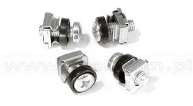 Śruby M6 mocujące w otworach szyn nośnych rack (4szt.)